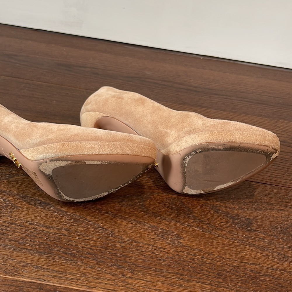 Prada Women’s Blush Tan Heels Size 37 - Picture 7 of 9